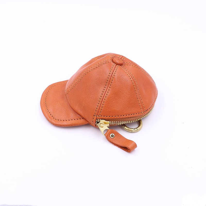 Handmade vegetable tanned leather-S size hat bagleather Coin Purse - Coin Purses - Genuine Leather 