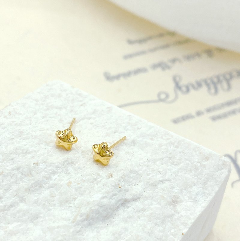 Kimura Light Jewelry/18K Gold/Little Star Earrings - Earrings & Clip-ons - Precious Metals Gold