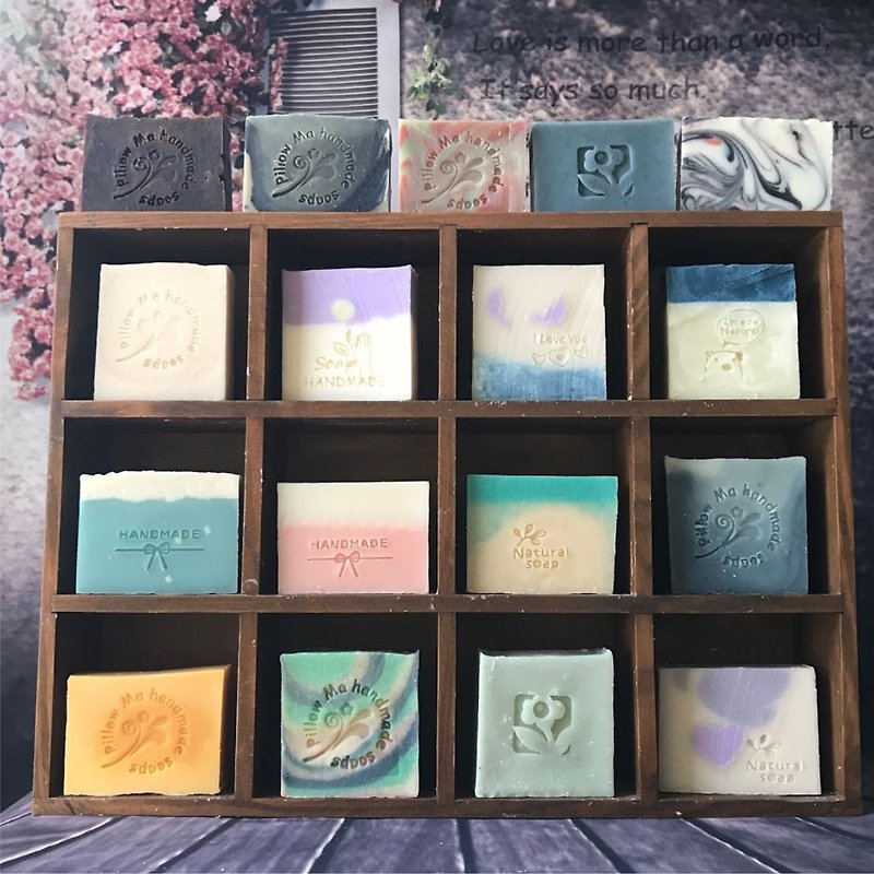 Buy four pieces of handmade soap in the whole museum and get one piece (send cleansing bath soap) - Soap - Plants & Flowers White