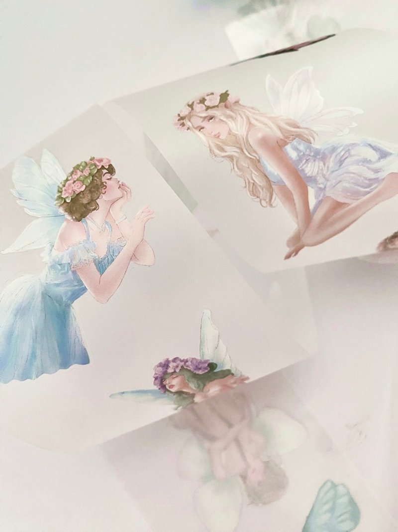 NO.17 精靈物語Elf Story割型PET膠帶 - 紙膠帶/和紙/PET - 塑膠 粉紅色