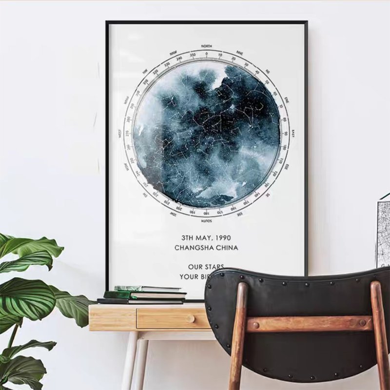 個人專屬時間星空圖  星光時刻 / Stellar Moments - 擺飾/家飾品 - 其他人造纖維 