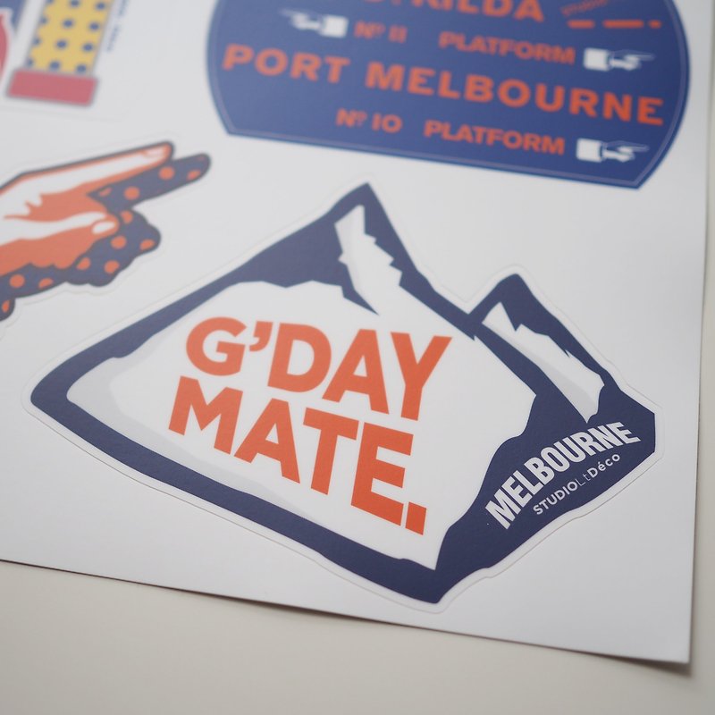 Sticker: City of Melbourne-S001-luggage sticker, suitcase sticker