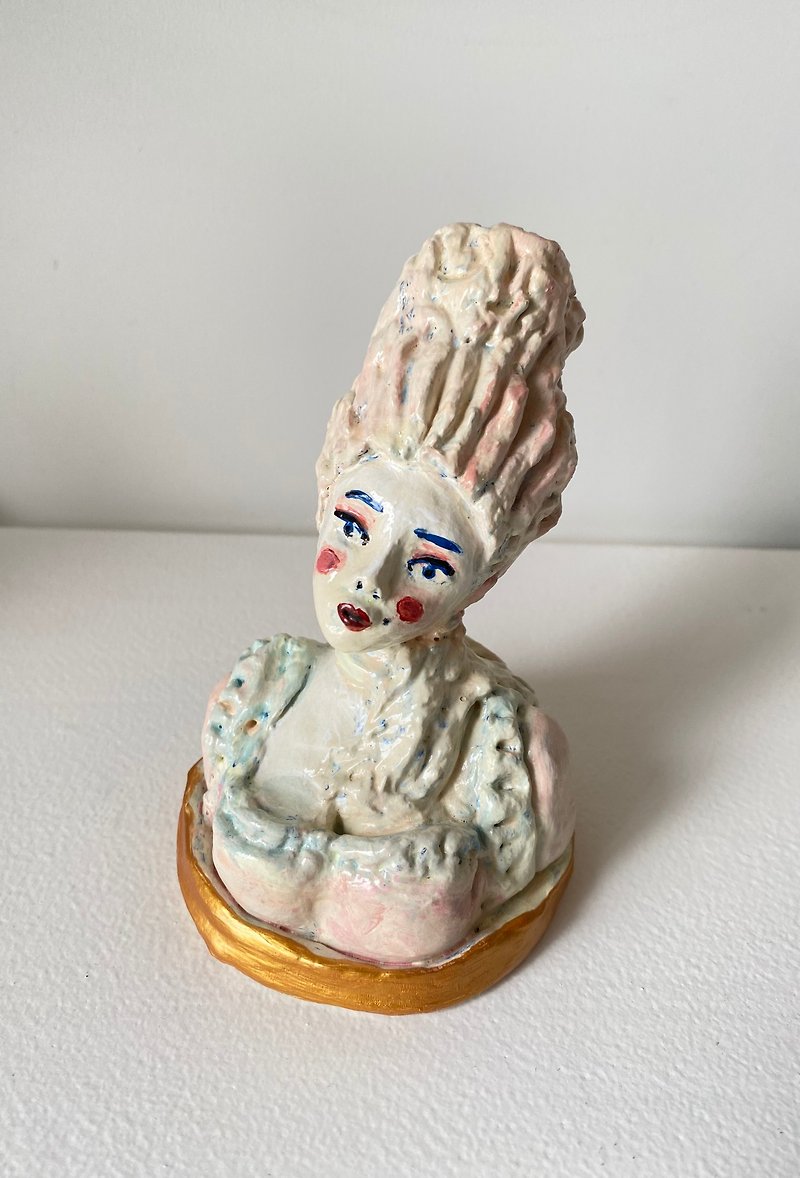 置物マリー・アントワネット手作り粘土置物フランス女王家の装飾バスト - 人形・フィギュア - 粘土 
