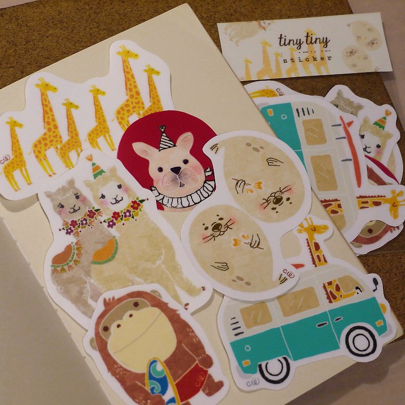 tiny tiny | Happy Holiday Sticker Group of 6 - Stickers - Paper Khaki