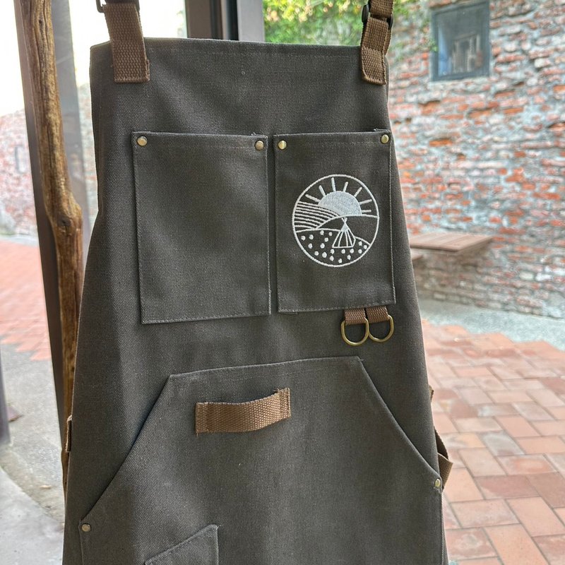 VA.outdoor aesthetic multifunctional work apron (Khaki/grey) - อื่นๆ - วัสดุอื่นๆ 