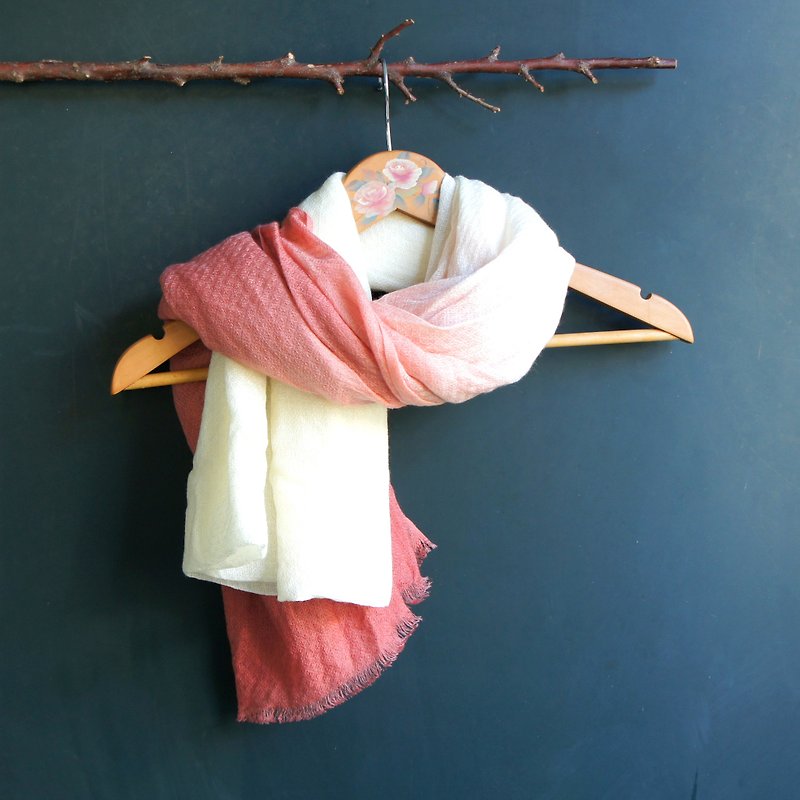 Pure dyed wool scarves - Scarves - Wool Pink
