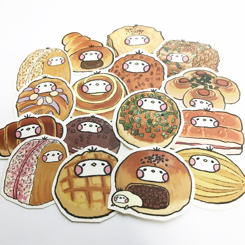 Cloth Seed Biology│Taiwan Bread Seed Illustration Sticker - Stickers - Paper Orange