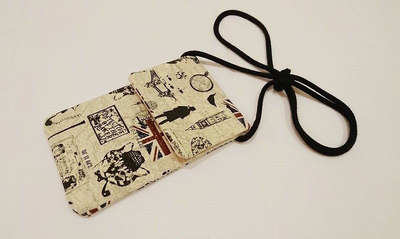 Cotton cloth phone protection sets of mobile phone sets of mobile phone bags British style shoulder bag - เคส/ซองมือถือ - ผ้าฝ้าย/ผ้าลินิน หลากหลายสี