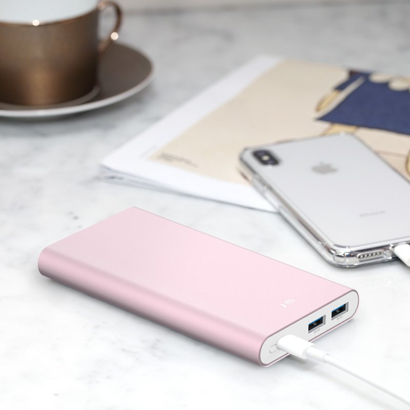 Gum Slim 鋁質三埠快充行動電源- PD/QC 雙規快充 - 科技小物 - 鋁合金 黑色