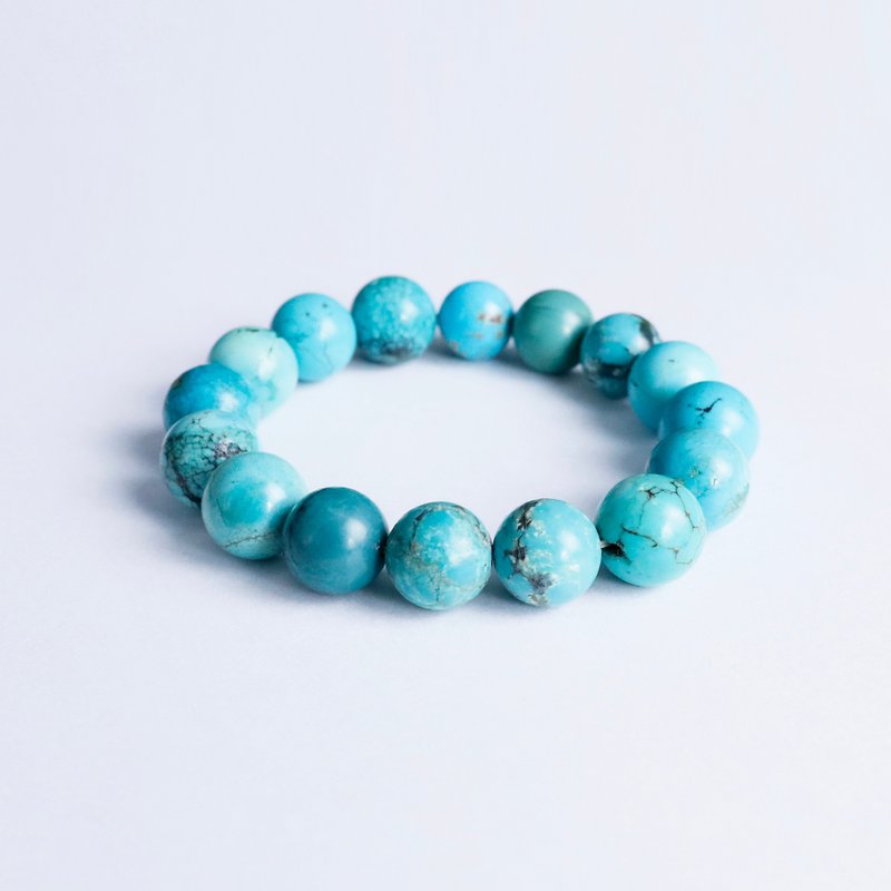 กำไลหิน Turquoise สำหรับเสริมด้านการงาน - สร้อยข้อมือ - หิน สีน้ำเงิน