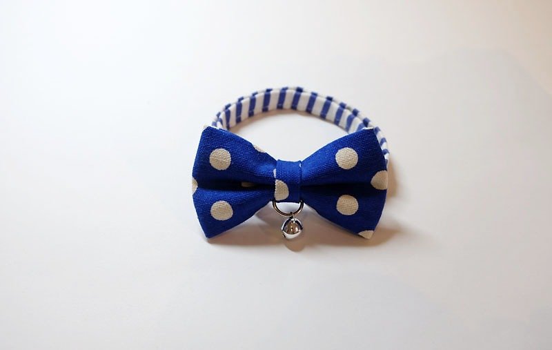 Miya ko.] Handmade cloth grocery cats and dogs tie / tweeted / bow / cute little / pet collars - Collars & Leashes - Cotton & Hemp 