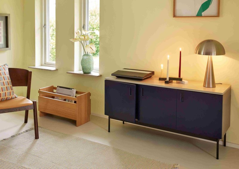 Pre-order【021930】Blue and gray elegant storage cabinet (horizontal) - ชั้นวาง/ตะกร้า - วัสดุอื่นๆ 