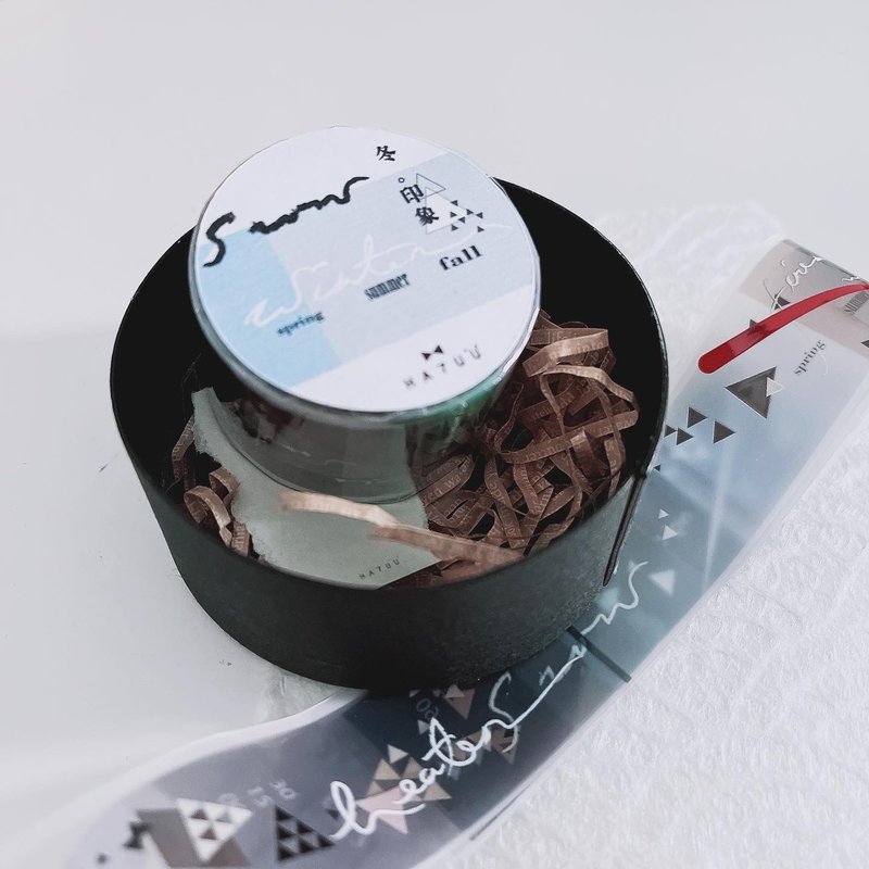 Winter impression/2cm matte PET tape - Washi Tape - Plastic Transparent