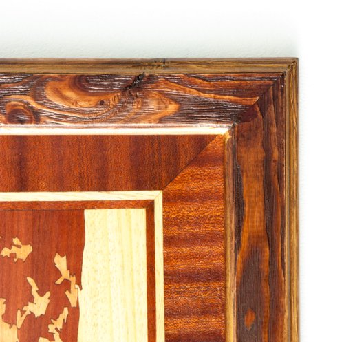 パンダ野生動物木製モザイク画像野生自然エコギフト象嵌フレームパネル