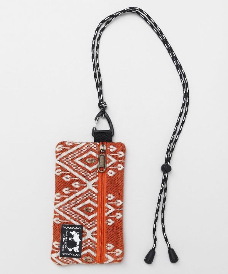 [Popular pre-order] Folk woven carabiner mobile phone bag coin purse (2 colors) IAKP4123 - อื่นๆ - เส้นใยสังเคราะห์ 