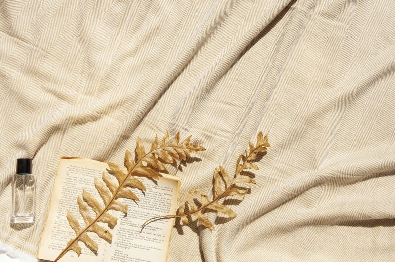 Extra Large Thick Cashmere Knit Scarf | Pure Cashmere Scarf | Wool Shawl | Throw Blanket - ผ้าพันคอถัก - ขนแกะ สีกากี