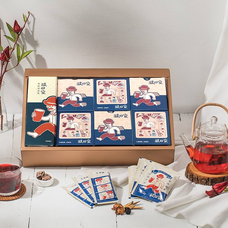 Exquisite gift box | Plum tea bags*30, glass bottle*1 - Tea - Plants & Flowers Red