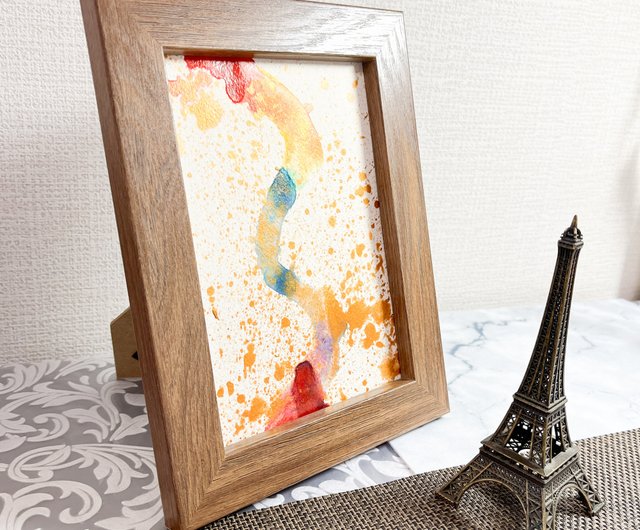 虹龍 抽象画 原画 シ*リ様 「 空に虹を架ける龍 」｜