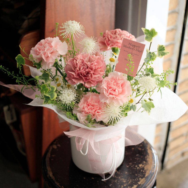 鮮花。Love媽咪 春與時光∣莓粉色系康乃馨 鮮花盆花M - 植栽/盆栽 - 植物．花 粉紅色