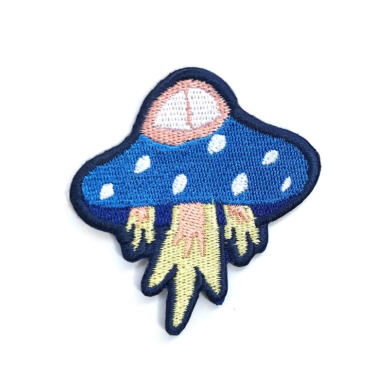 UFO patch - เข็มกลัด/พิน - งานปัก สีน้ำเงิน