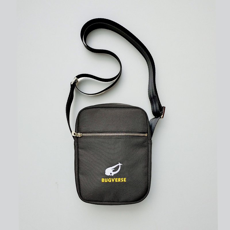 Insect Embroidered Side Backpack - Messenger Bags & Sling Bags - Polyester Black