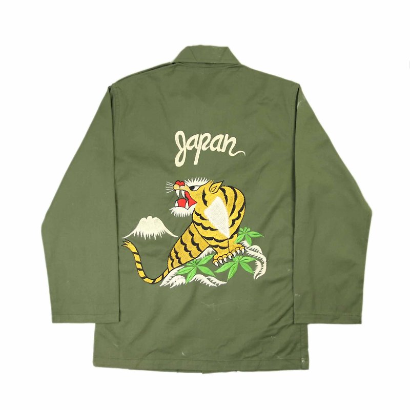 Tsubasa.Y Ancient House A05 Ancient Deep Mountain Beast Embroidered Military Shirt, Shirt Embroidered Military Uniform - Women's Shirts - Other Materials 