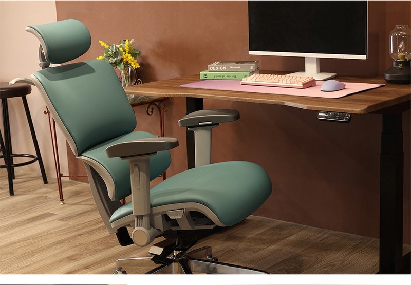 irocks T07 EVO Ergonomic Chair-Water Shield Leather-Turquoise Green - Chairs & Sofas - Other Materials 