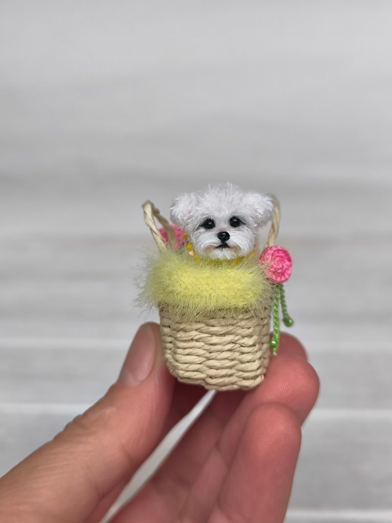 tiny Puppy Matthew - 公仔/玩偶 - 羊毛 白色