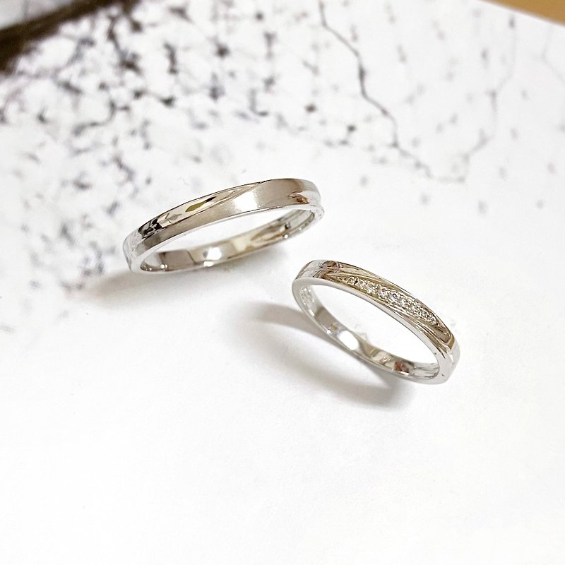 Gorgeous love_pair ring | 14K, 9K, 925 sterling silver - Couples' Rings - Precious Metals 