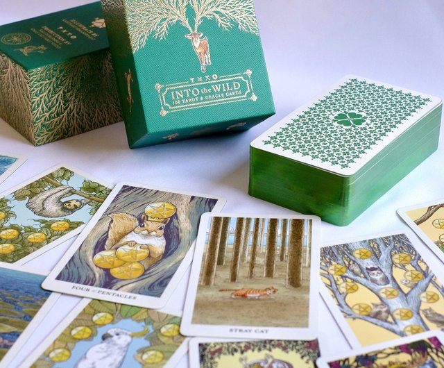 正規品! INTO THE WILD 野生動物のタロットカード イントゥ・ザ・ワイルド 野生の森の動物タロットとオラクルの100