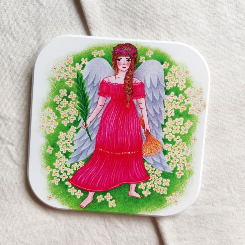 *Healing Office*Virgo Flower Language-Ceramic Coaster (Gift Display Stand) - Coasters - Pottery 