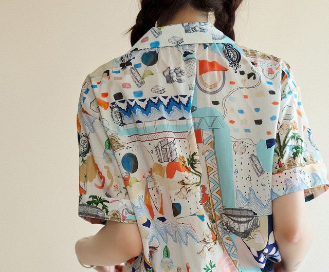 Art print shirt|shirt|summer style|Sora-1548 - Shop sora