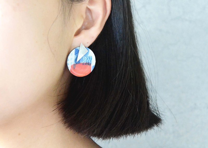 Hsin Hsiu Yao Illustration Earrings #6 - Earrings & Clip-ons - Sterling Silver Multicolor
