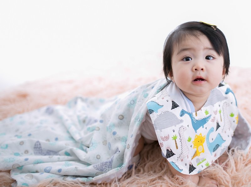 Minky多功能 點點顆粒 攜帶毯嬰兒毯冷氣毯被 灰色-松鼠小花 - 嬰兒床墊/睡袋/枕頭 - 棉．麻 灰色