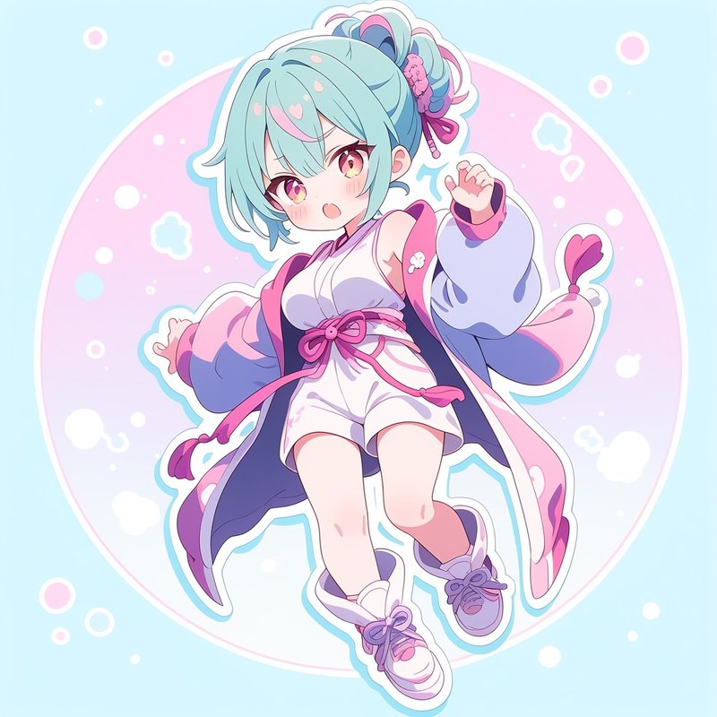 オリジナル人物ステッカー　No.411 - 貼紙 - 紙 