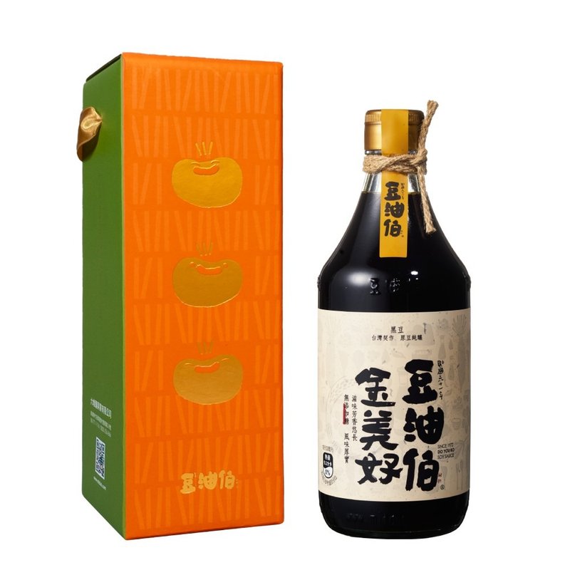 【豆油伯】金美好 無添加糖 醸造醤油 500ml ギフトボックス（贈答用にもご自宅用にも最適） - ソース・調味料 - ガラス 