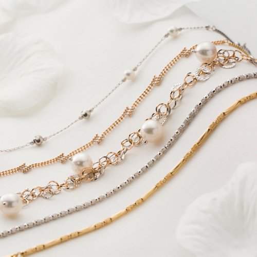 亞墨金珠寶 Yamojin Jewelry｜黃金 鑽石 純銀 珍珠 寶石 【亞墨金珠寶】K18白金珍珠手鍊 珍珠手環 女生串珠手鍊 閨蜜手飾