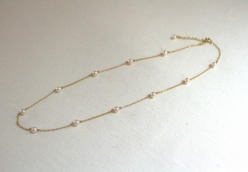 アコヤパールのネックレス - 項鍊 - 寶石 金色