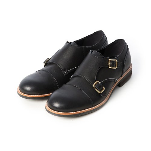 ARGIS 日本職人手工皮鞋 ARGIS 日本橫式孟克皮鞋 #51112紳士黑 -日本手工製