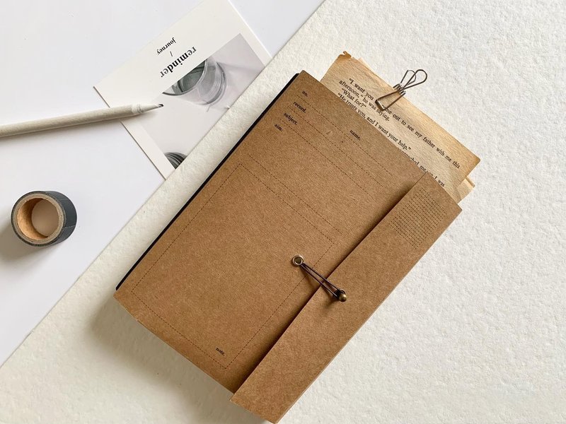 Paper File ver.1 | Refillable Notebook System (Kraft Cover + 2 Inserts) - 筆記本/手帳 - 紙 