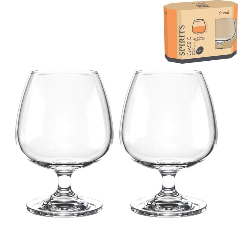 Ocean 標準白蘭地杯9oz-255ml(2入禮盒組)/1組 - 玻璃杯 - 玻璃 透明