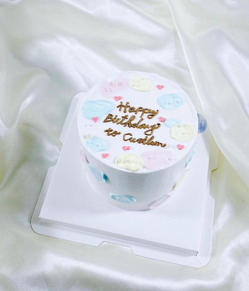 GJ.cake 繽紛色塊 抹面 生日蛋糕 客製 卡通 造型 翻糖 手繪 4 6吋 宅配