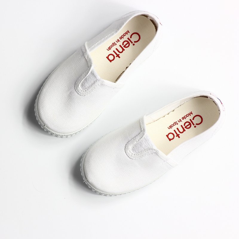 西班牙國民帆布鞋 CIENTA 54000 05白色 幼童、小童尺寸 - 男/女童鞋 - 棉．麻 白色