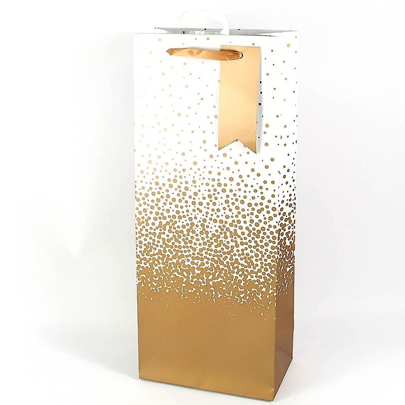 Golden Gradient Striped Christmas Gift Bag [Hallmark-Gift Bag/Paper Bag Christmas Series] - งานไม้/ไม้ไผ่/ตัดกระดาษ - กระดาษ สีทอง