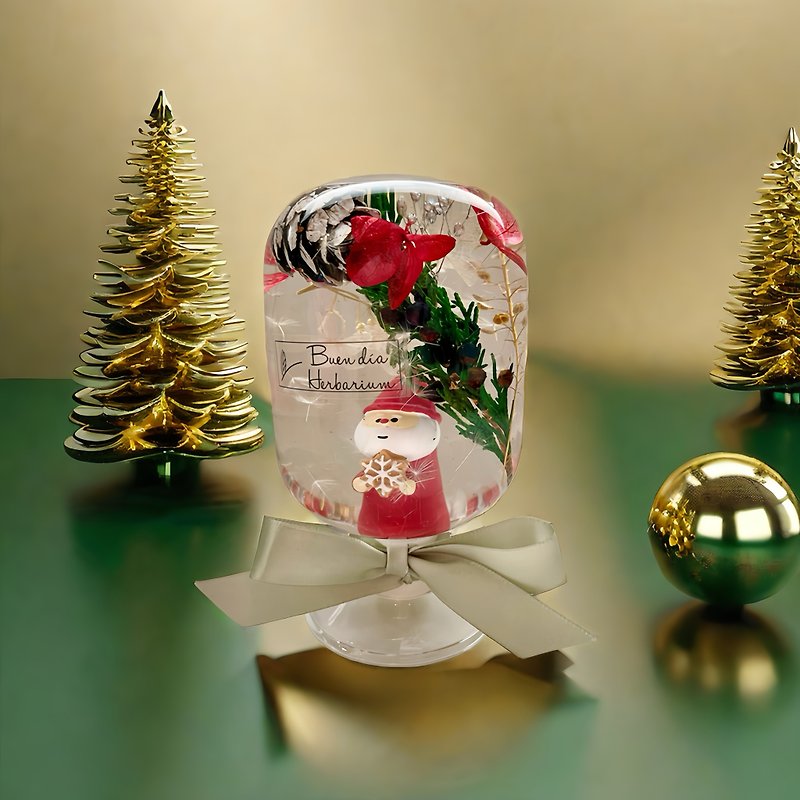 聖誕老人 水晶球 浮游花 聖誕禮物 情人節禮物 交換禮物 手作 - 裝飾/擺設  - 植物．花 
