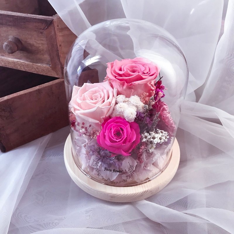 Eternal Flower Night Light Girl Story FLORA FLOWER Birthday Gift Wedding Gift - Plants - Plants & Flowers Pink