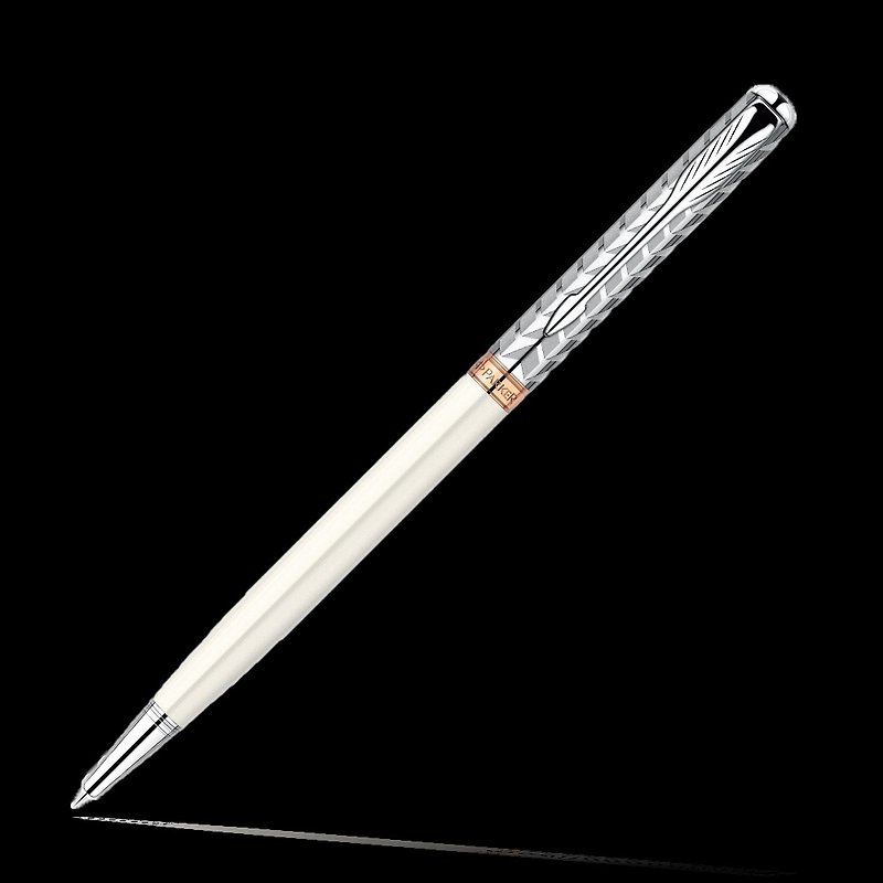 Parker Parker Shang Lai noble down white clip ball pen - ปากกา - โลหะ ขาว