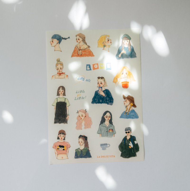 地球旅程有你真好 和紙貼紙 A6尺寸 - 貼紙 - 紙 多色