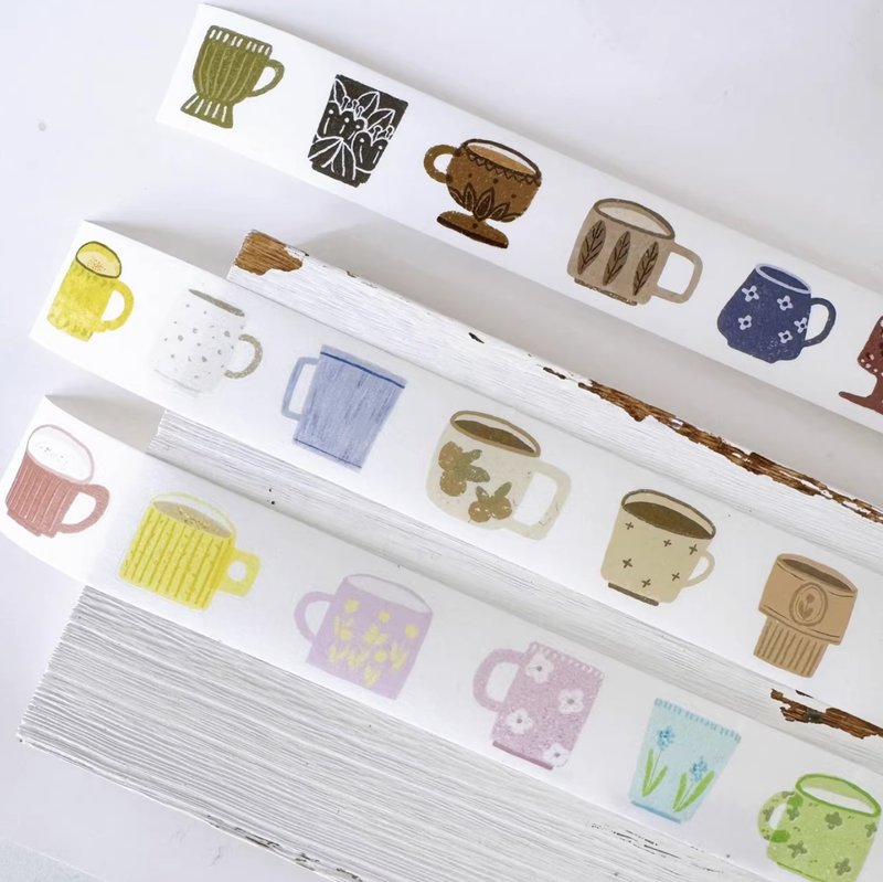 Yiyin PET and Washi Tape Die-Cut 5m Roll - Made in Taiwan - มาสกิ้งเทป - กระดาษ หลากหลายสี