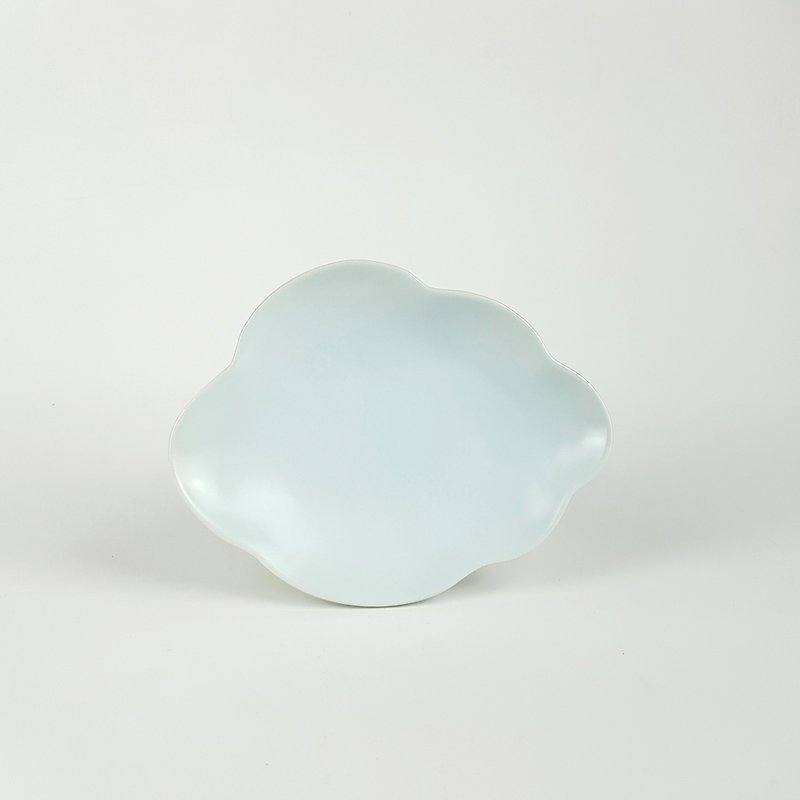 Cloud disk (Ru green) - Small Plates & Saucers - Porcelain Blue